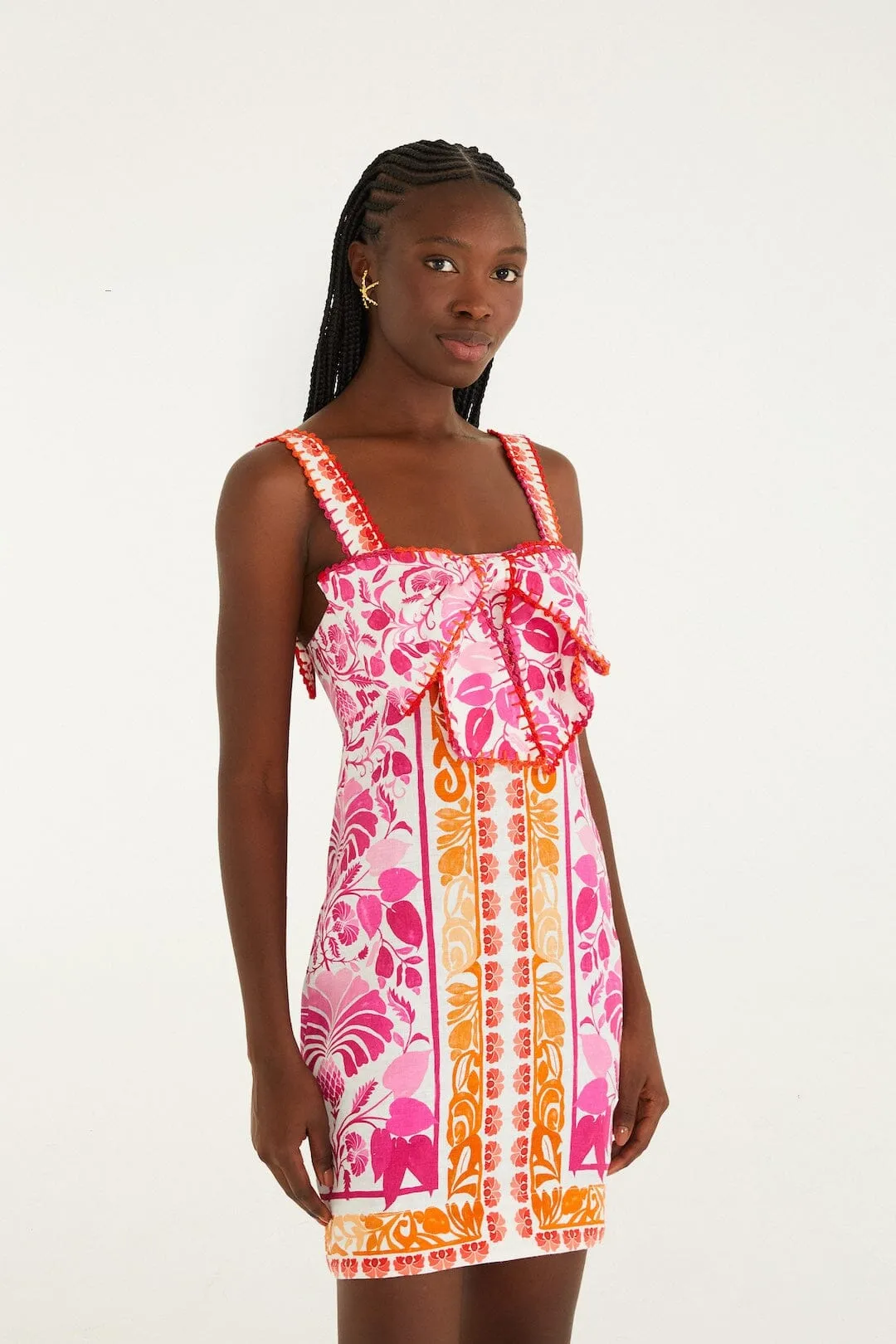 Off-White Santorini Crochet Mini Dress sold by FARM Rio
