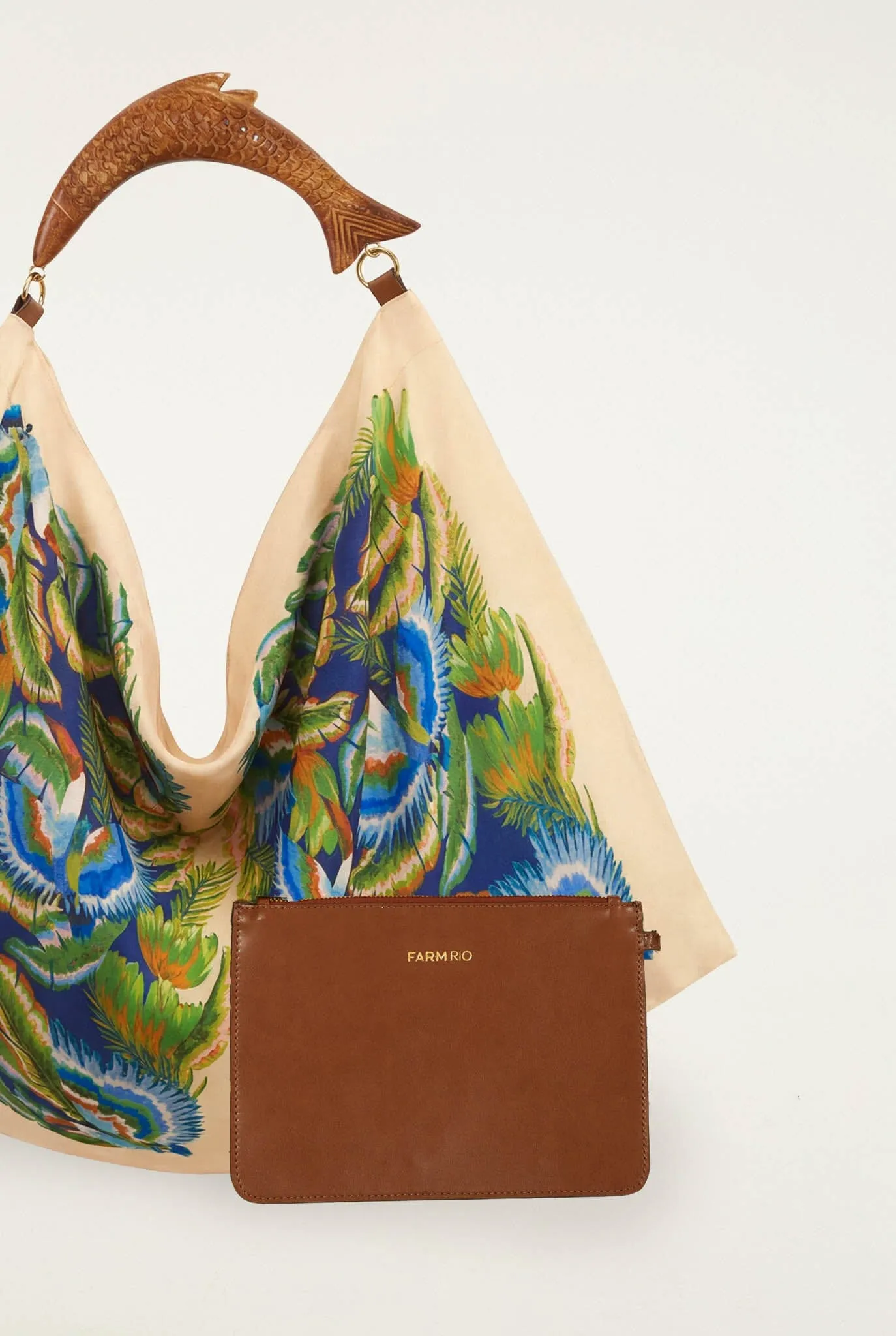 Sand Birds Satin Medium Scarf Bag sold by FARM Rio product image thumbnail 2