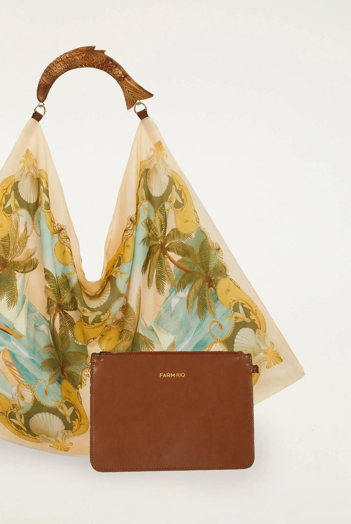Sand Ocean Satin Medium Scarf Bag sold by FARM Rio product image thumbnail 2