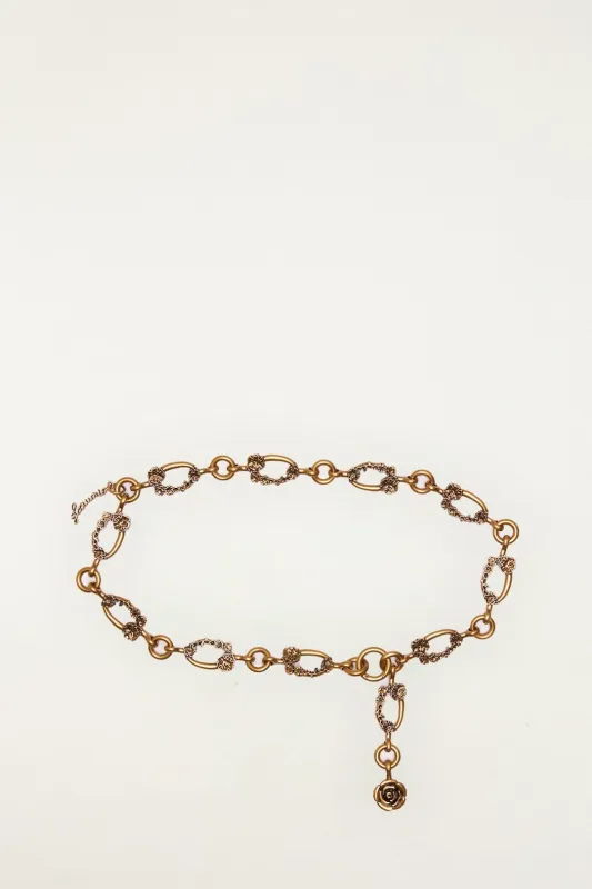 Vintage Gold Flower Metal Chain Belt made by FARM Rio
