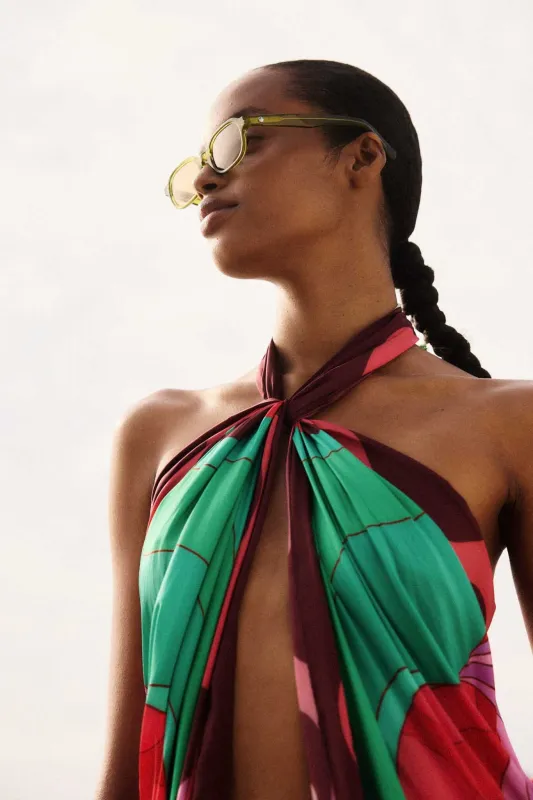 Sarong With Tassel Trim In The Four Corners made by FARM Rio