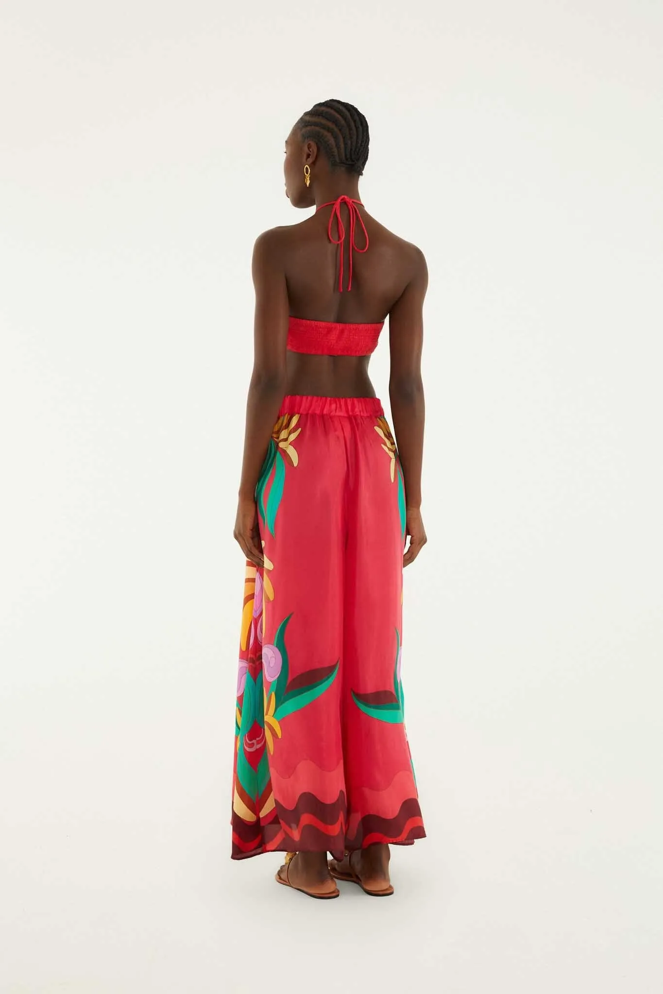 Multicolor Nature Beaded Tasssels Wide-Leg Pants sold by FARM Rio product image thumbnail 3
