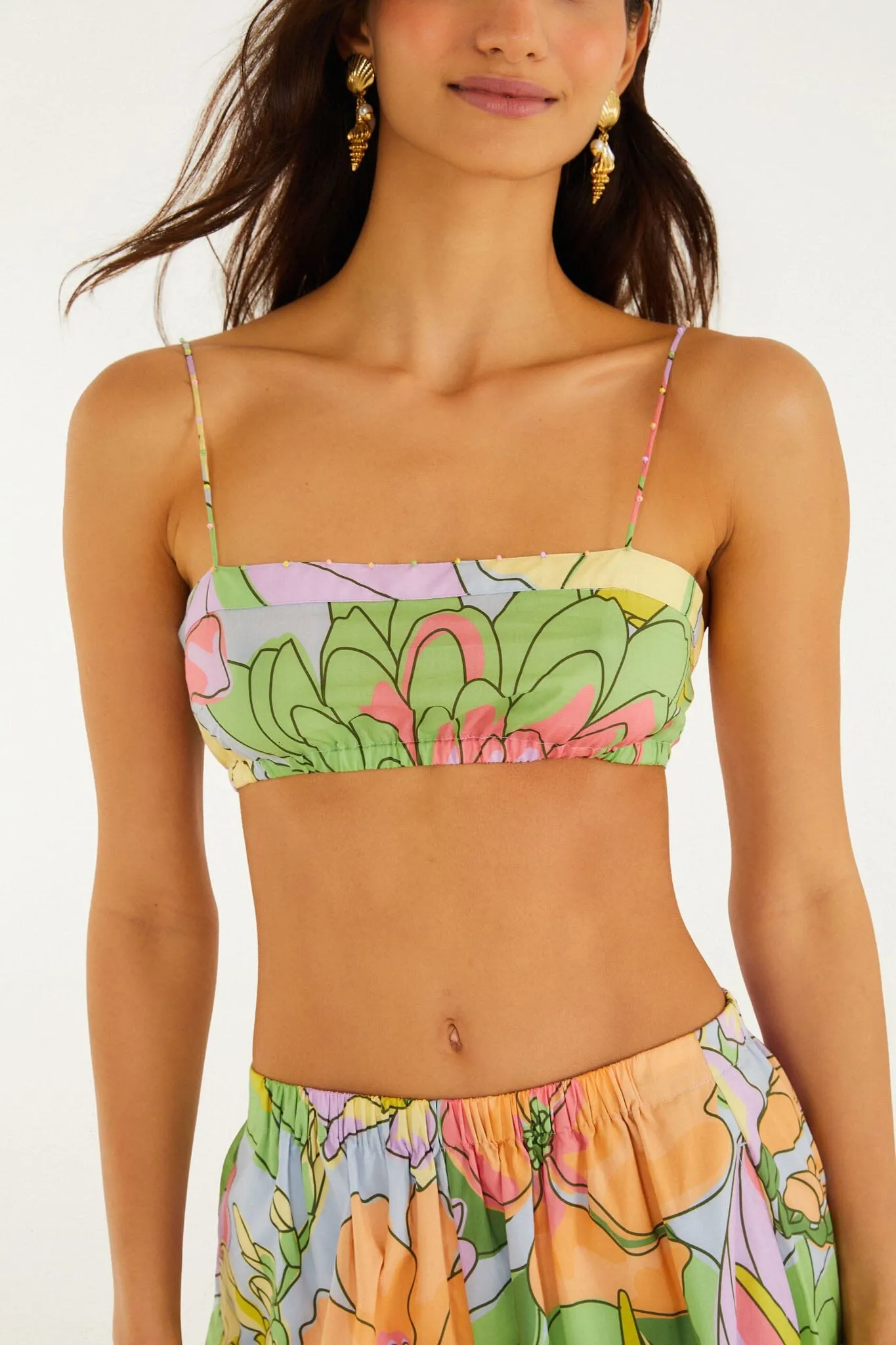 Multicolor Spring Affair Beaded Crop Top sold by FARM Rio product image thumbnail 2