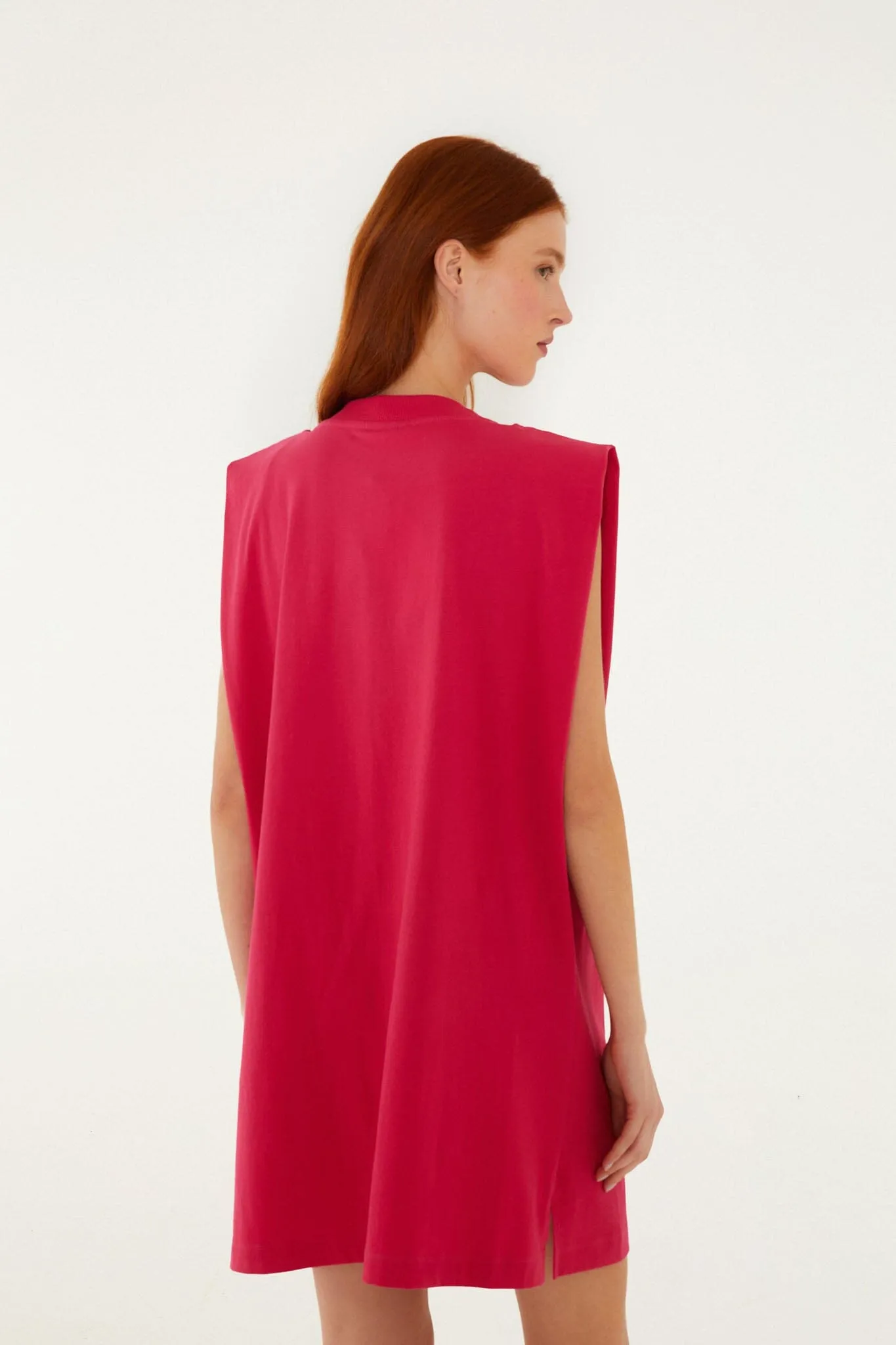 Pink Tropical Rose Padded Shoulders Mini Dress sold by FARM Rio product image thumbnail 3