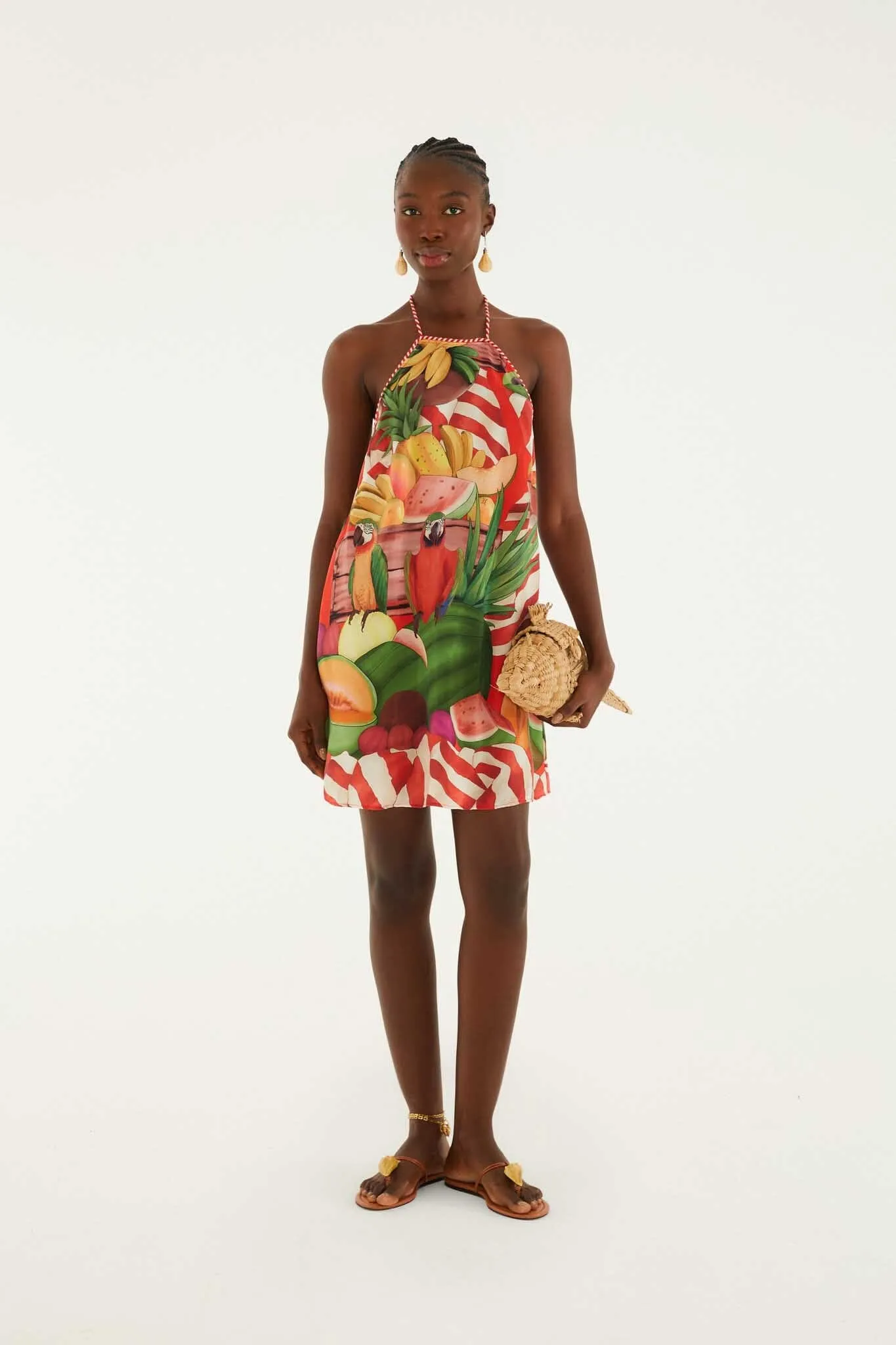 Multicolor Tropical Rope Ties Mini Dress sold by FARM Rio product image thumbnail 3