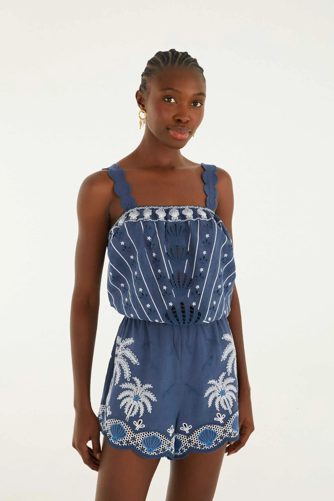 Romper With Embroidery sold by FARM Rio product image thumbnail 2