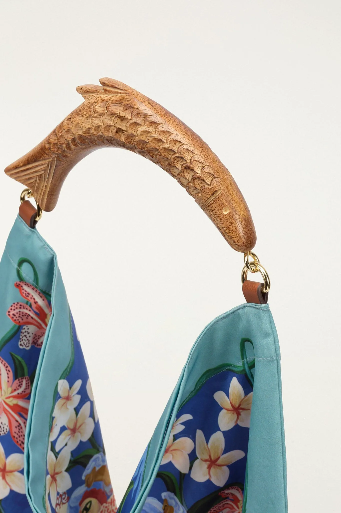 Light Blue Satin Small Scarf Bag sold by FARM Rio product image thumbnail 3