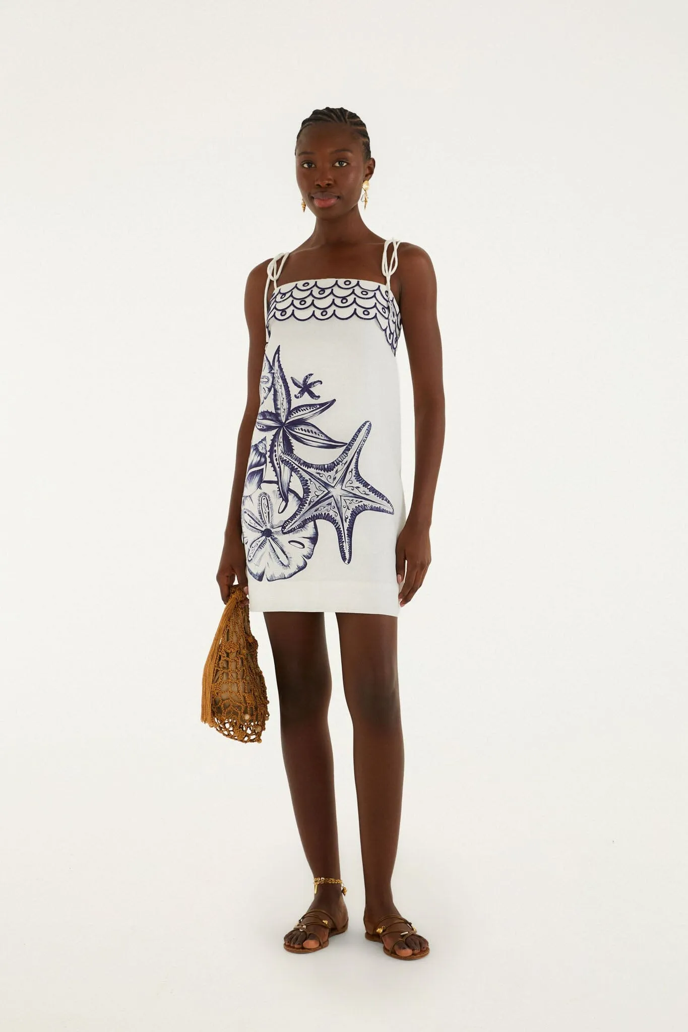 Off-White Coast Stars Mini Dress sold by FARM Rio