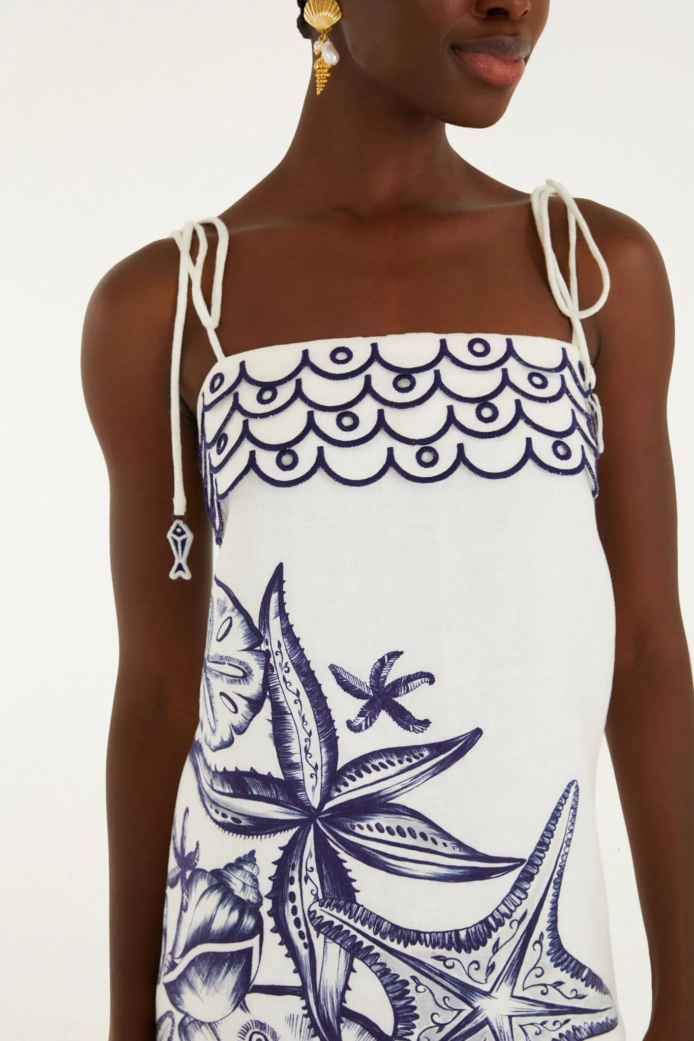 Off-White Coast Stars Mini Dress sold by FARM Rio product image thumbnail 2