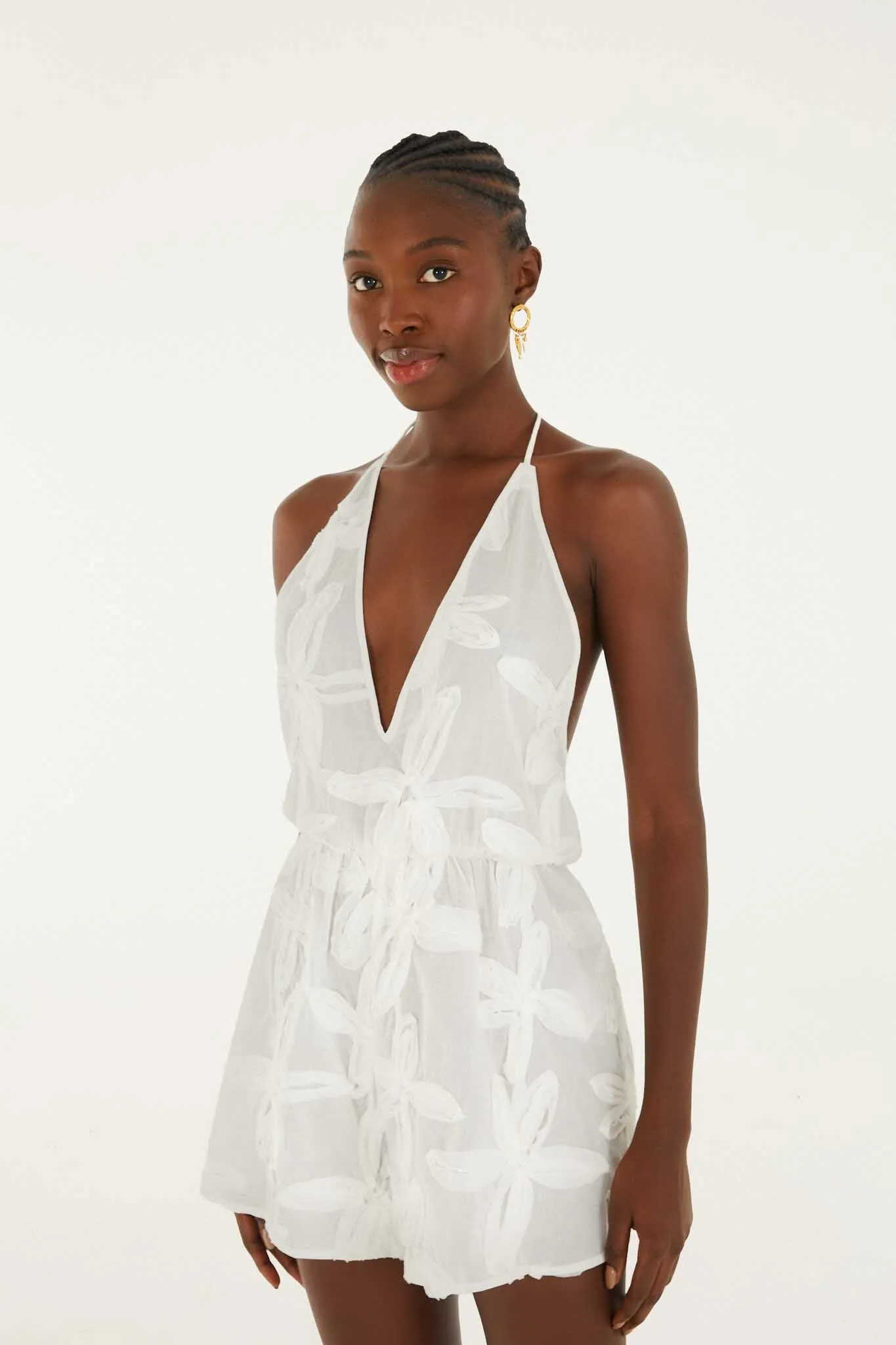 Romper With Neck Tie sold by FARM Rio product image thumbnail 2