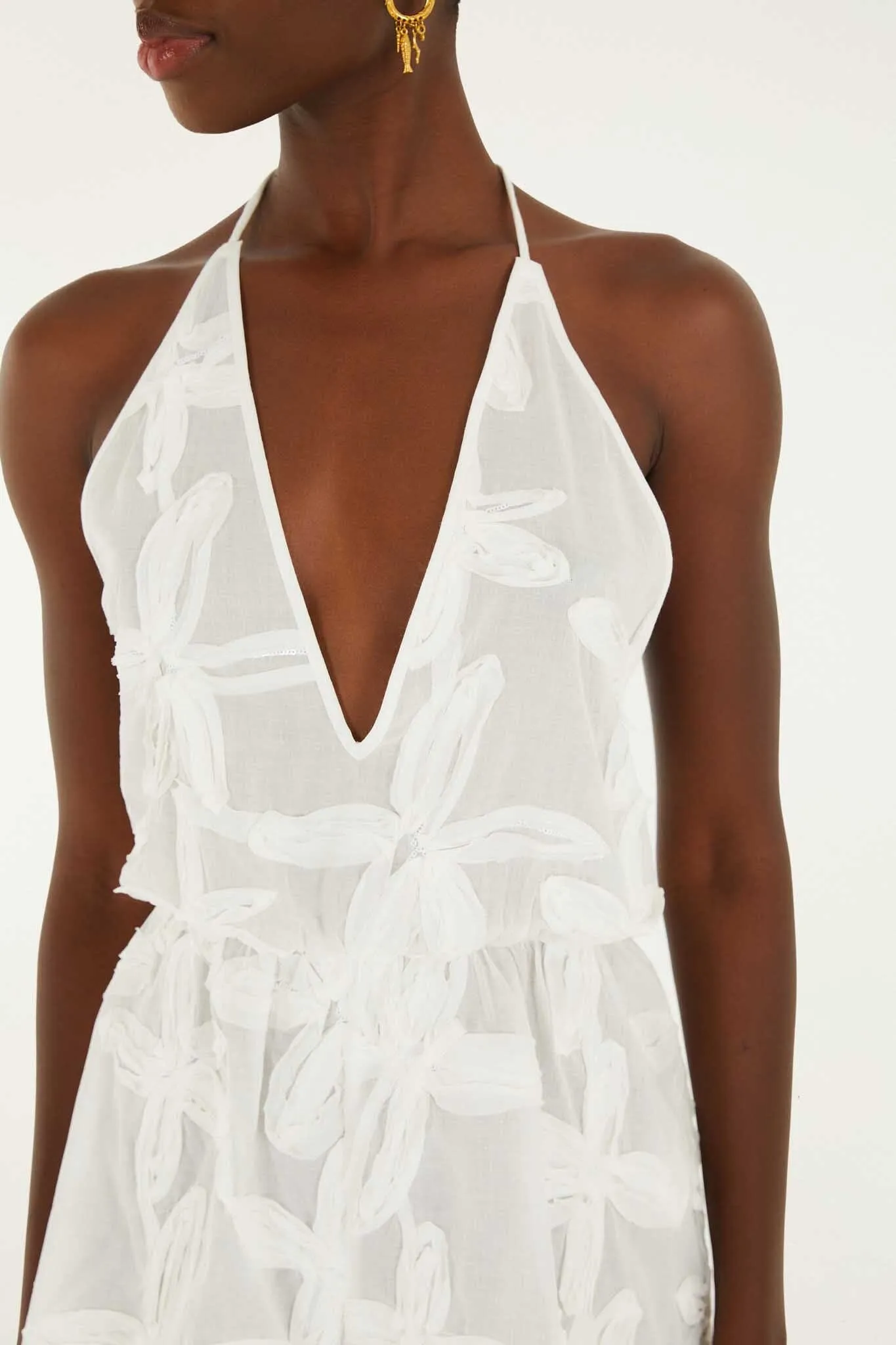 Romper With Neck Tie sold by FARM Rio product image thumbnail 3