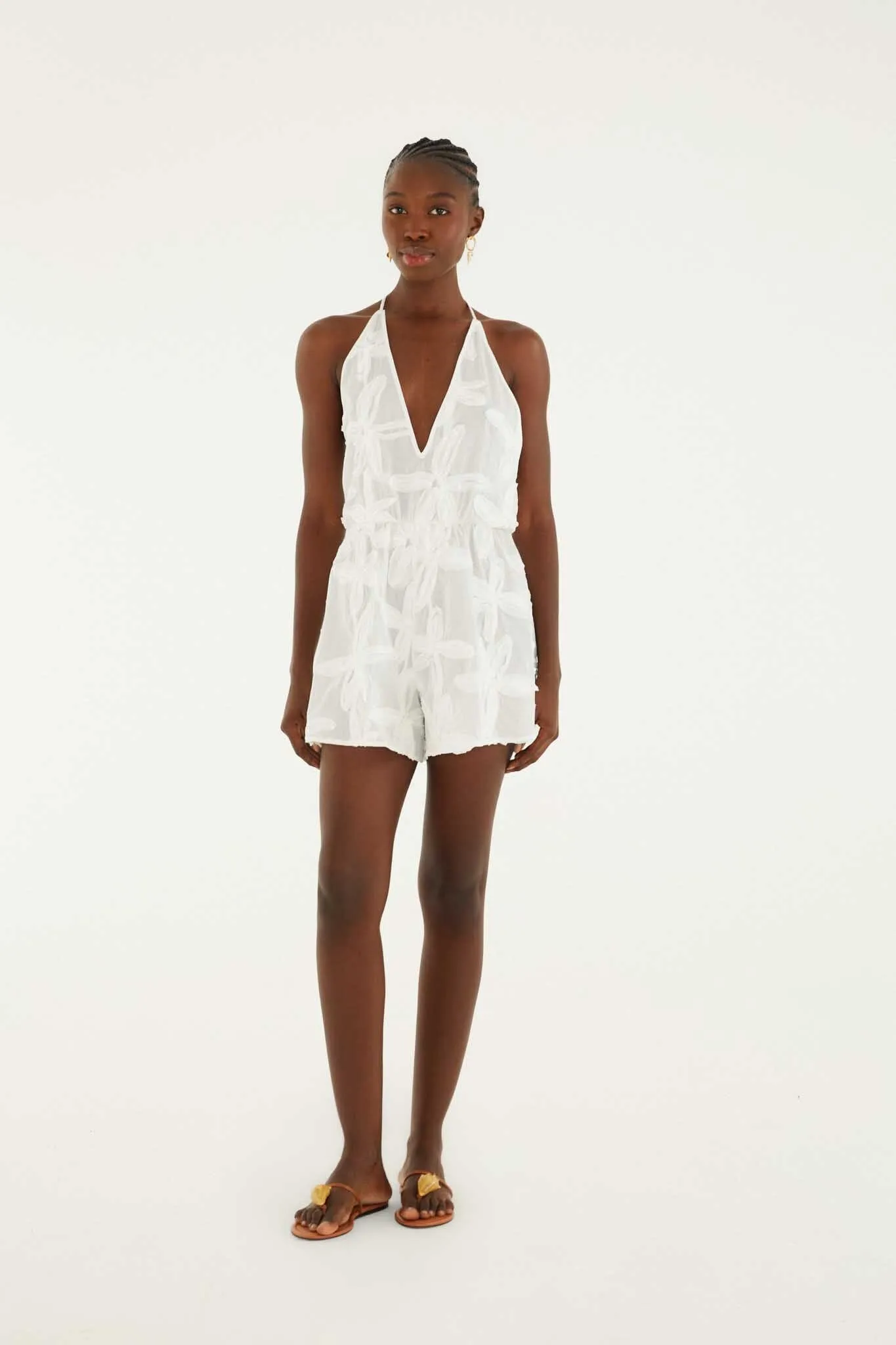 Romper With Neck Tie sold by FARM Rio product image thumbnail 5