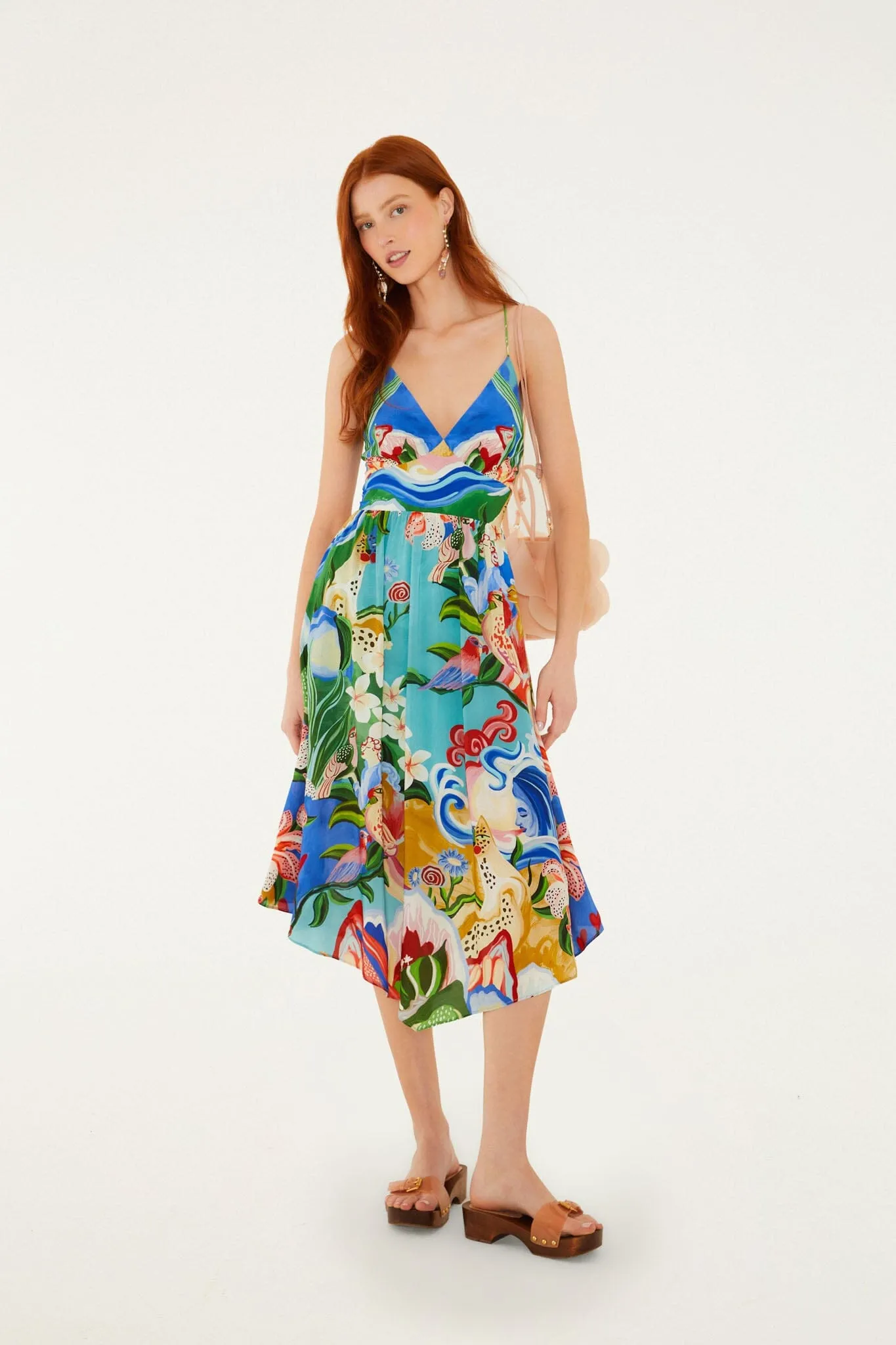 Multicolor Garden Of Life Back Ties Midi Dress sold by FARM Rio