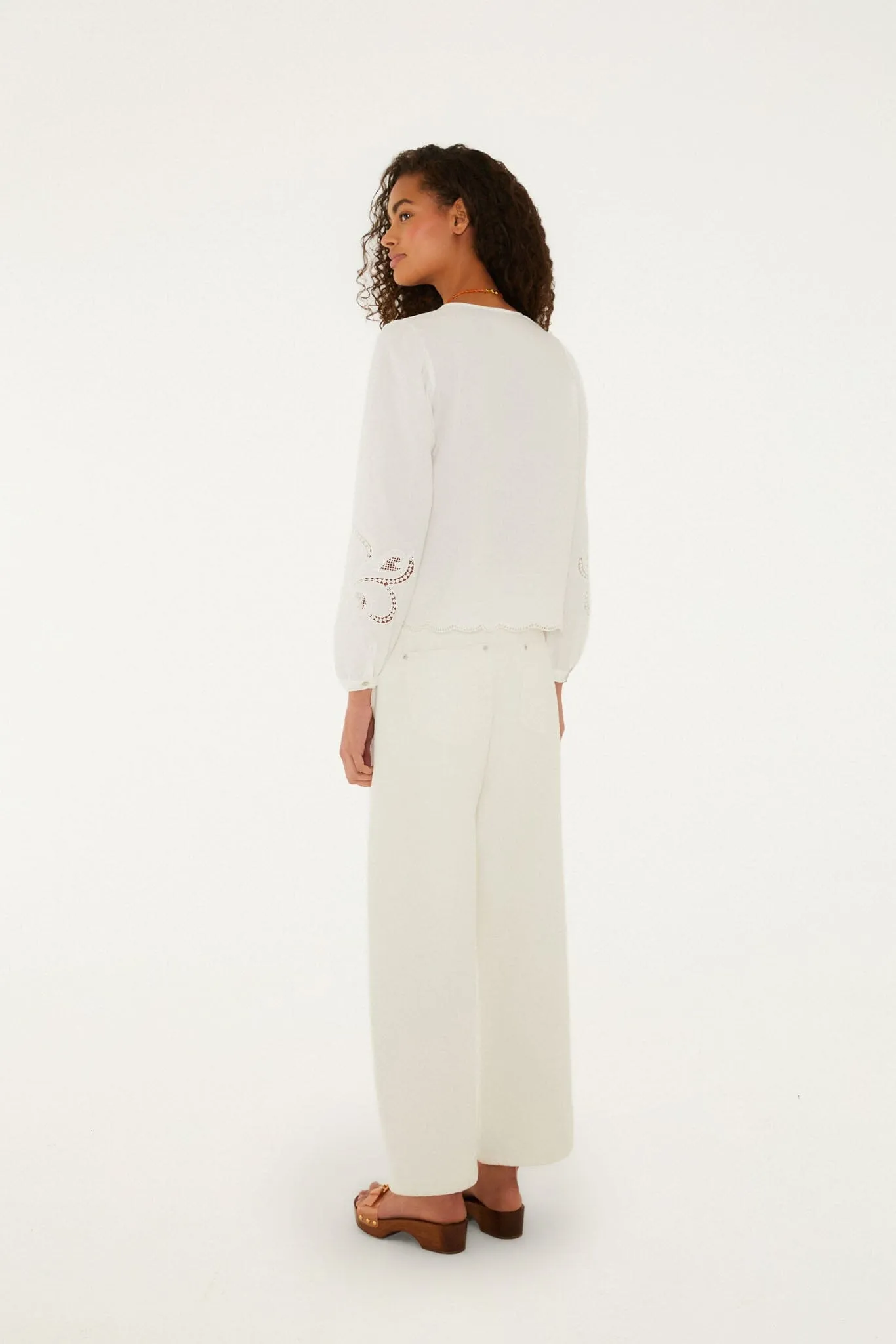 White Richelieu Twill Pants sold by FARM Rio product image thumbnail 3