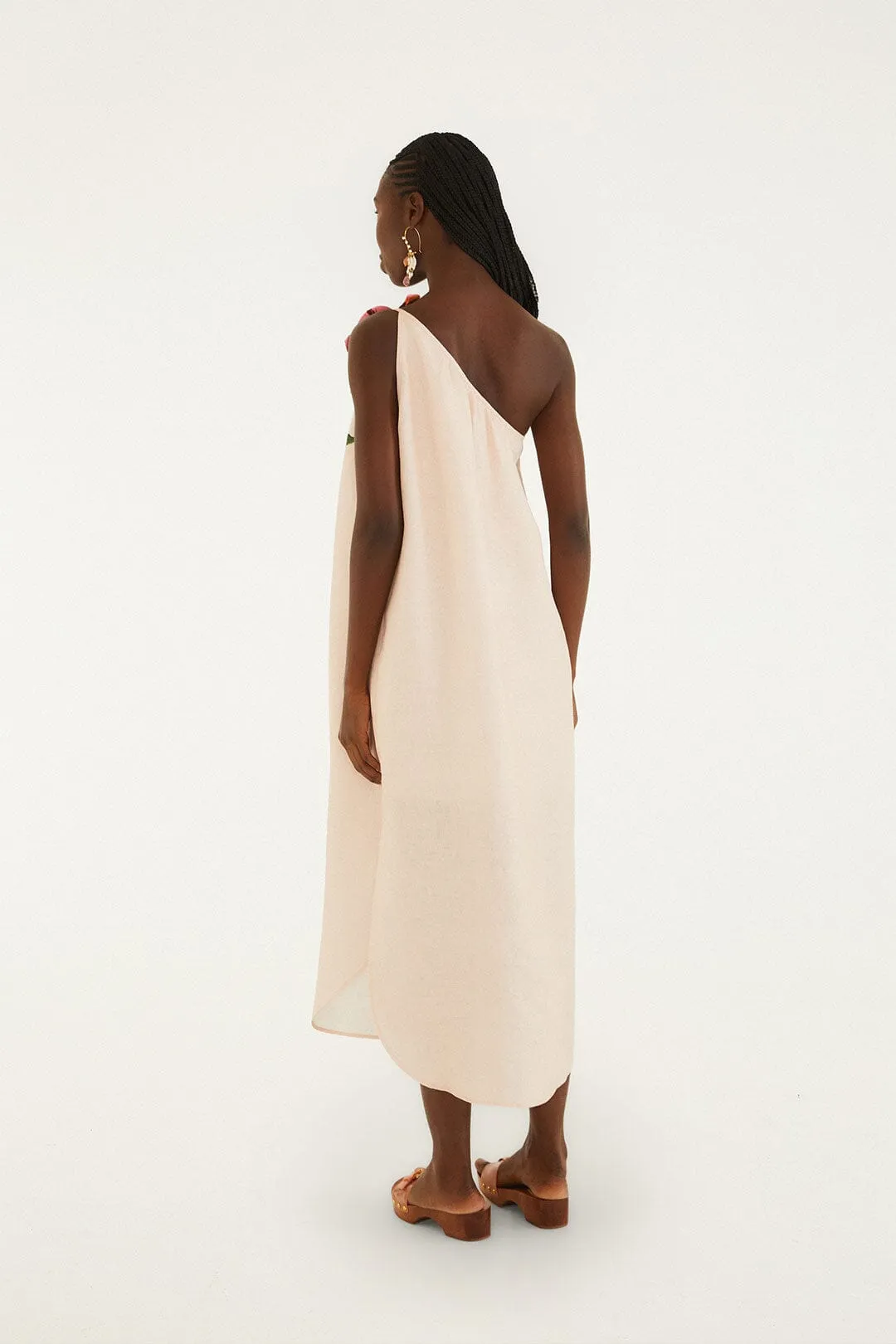 Pink Garden Terrace 3d One-Shoulder Maxi Dress sold by FARM Rio product image thumbnail 5