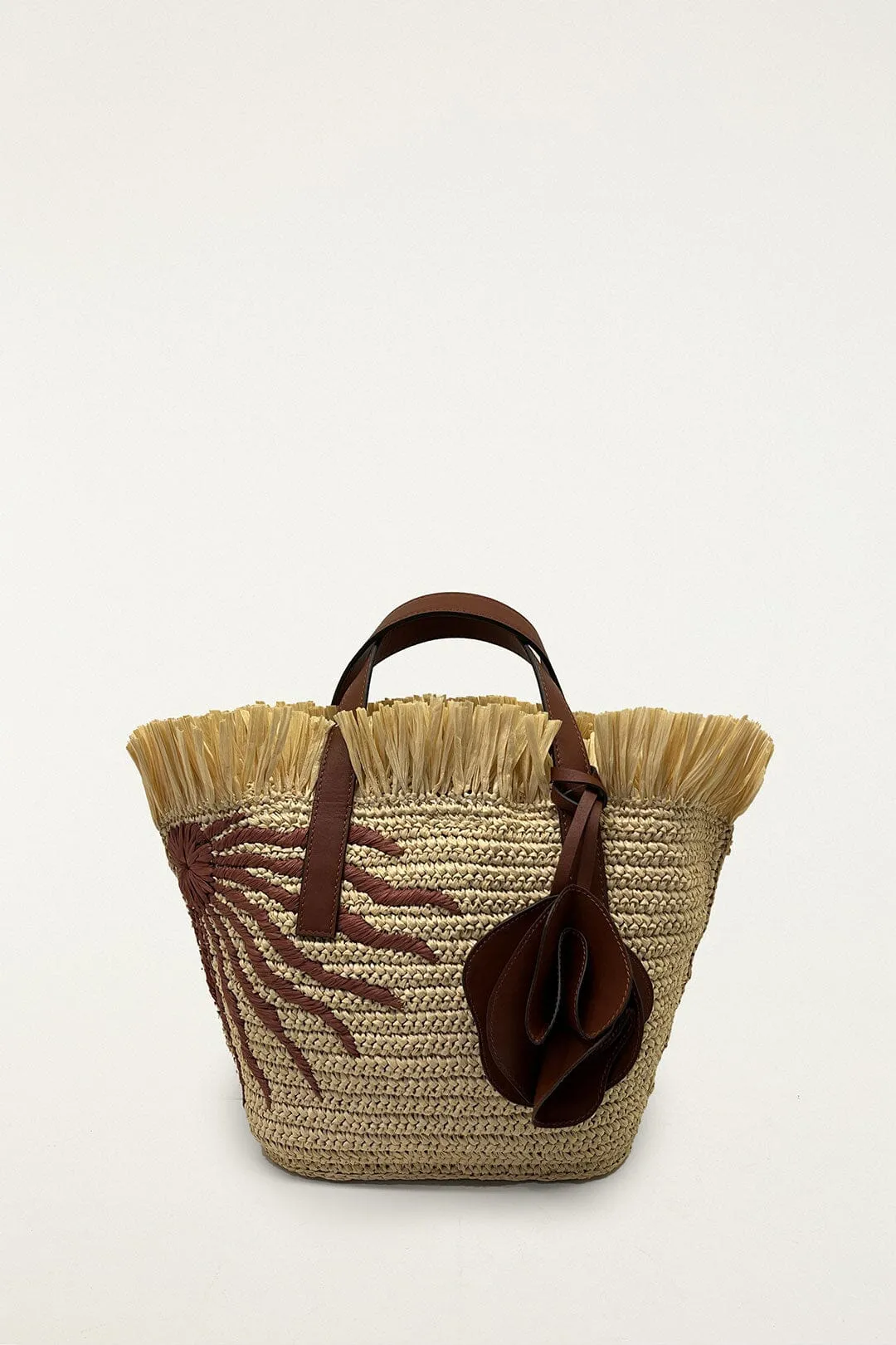 Printed Raffia Mini Basket Bag sold by FARM Rio