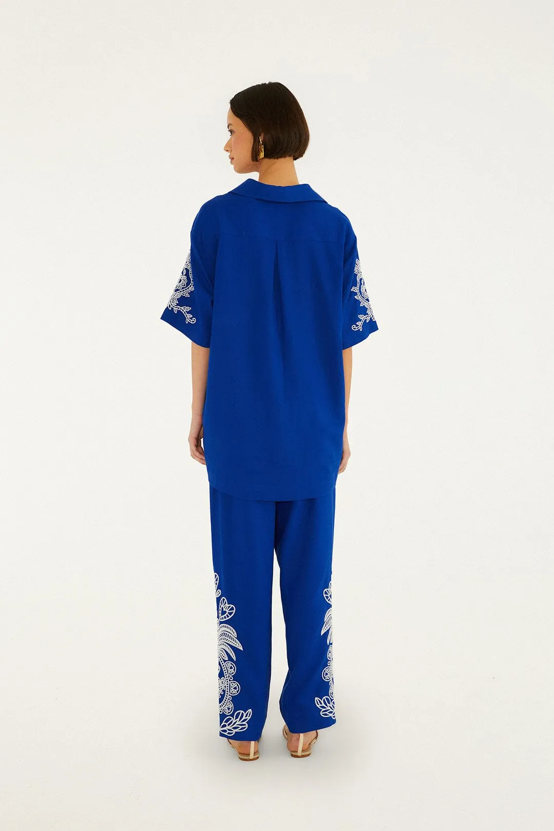 Blue Romantic Embroidered Pants sold by FARM Rio product image thumbnail 3