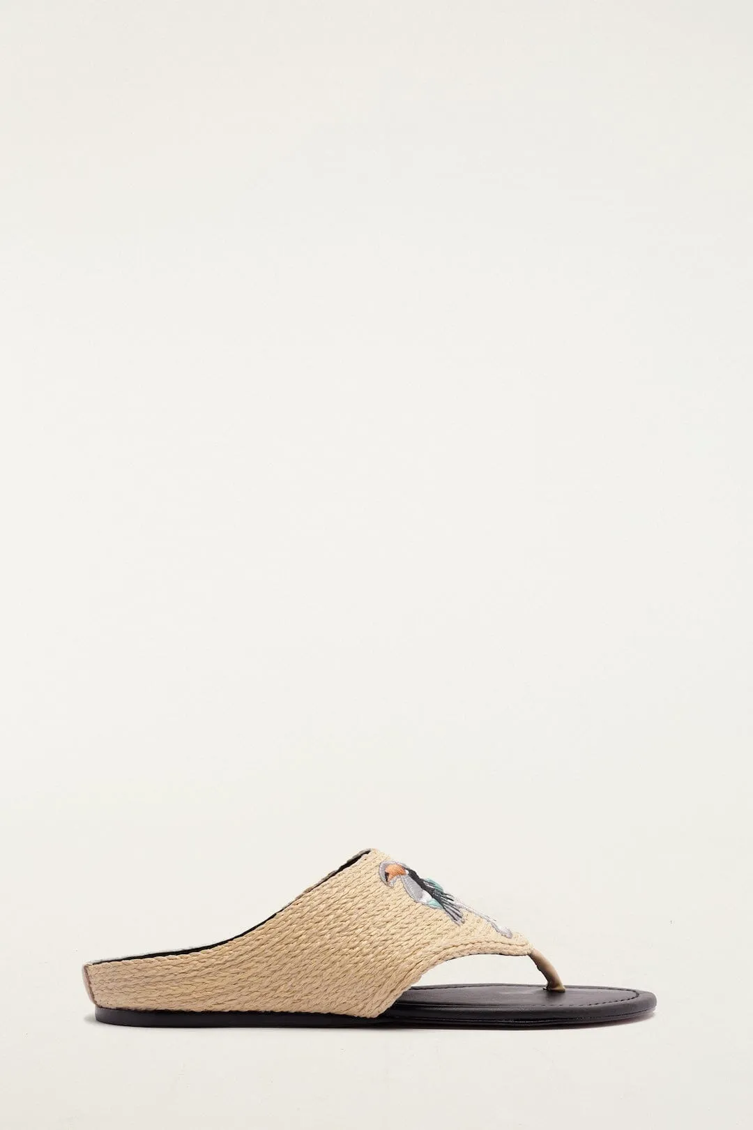 Raffia Embroidered Icons Flat Sandal sold by FARM Rio product image thumbnail 3