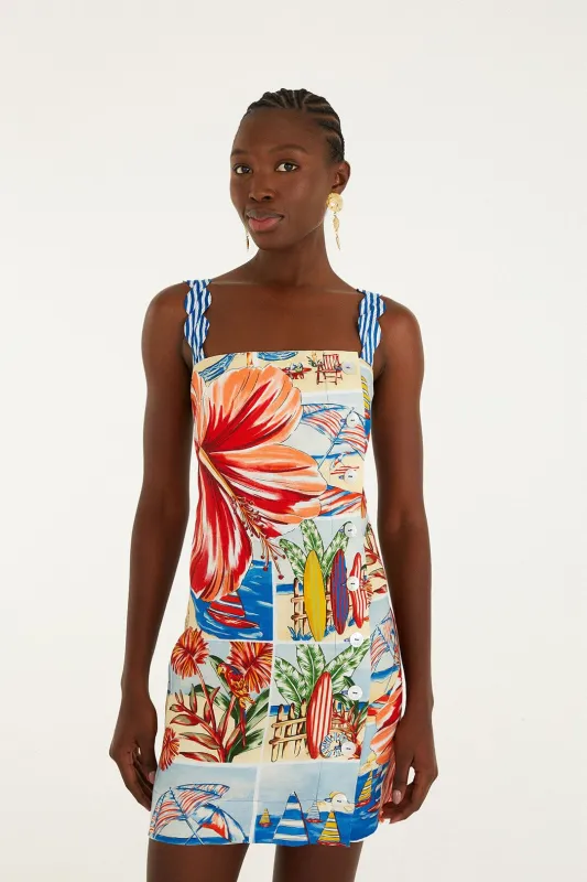 Summer Diary Multicolor Mini Dress made by FARM Rio