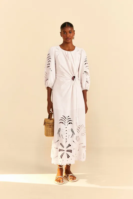 Off-White Richelieu Cut Out Midi Dress sold by FARM Rio