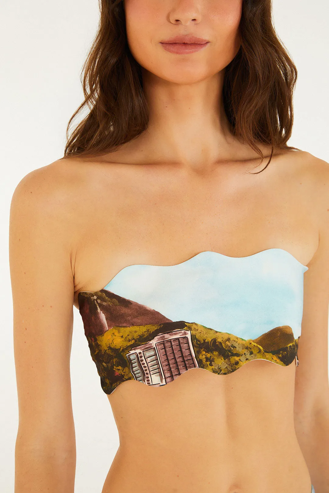 Multicolor Copacabana Beach Bandeau Bikini Top sold by FARM Rio product image thumbnail 2