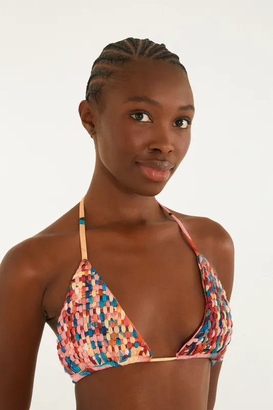 Atlantic Rain Forest Multicolored Triangle Bikini made by FARM Rio