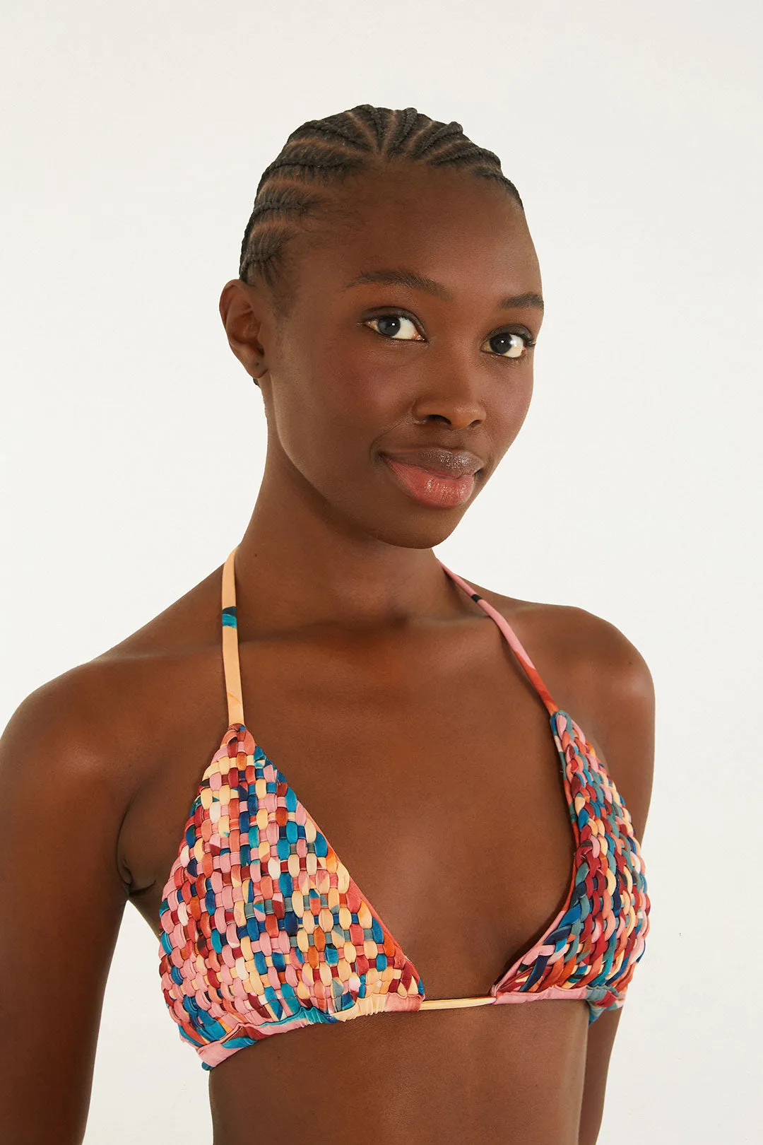 Atlantic Rain Forest Multicolored Triangle Bikini sold by FARM Rio