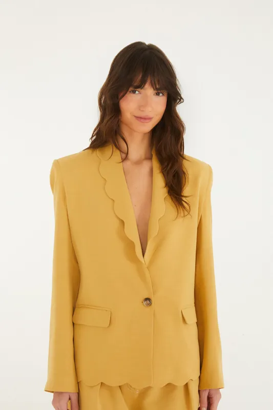 Khaki Blazer made by FARM Rio