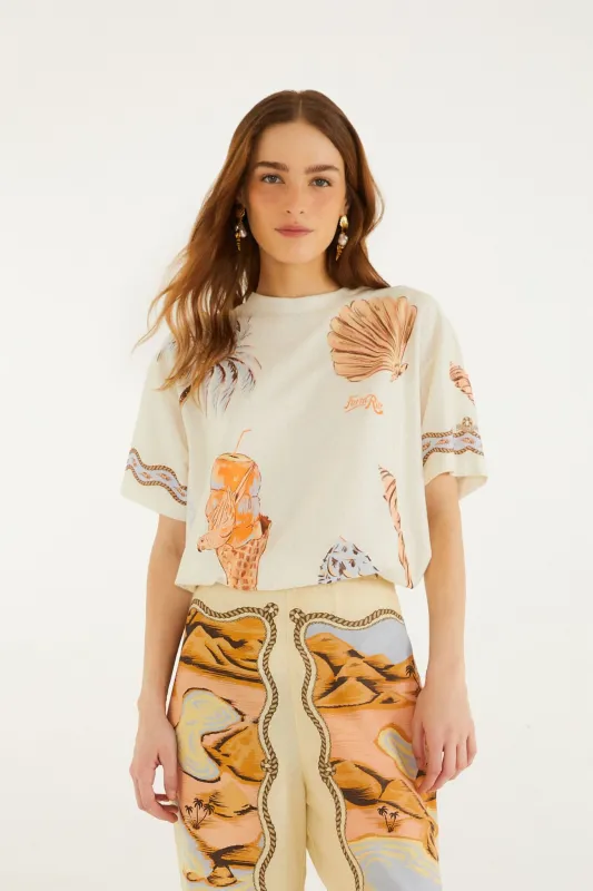 Sand Rio Souvenir Short Sleeve T-Shirt made by FARM Rio