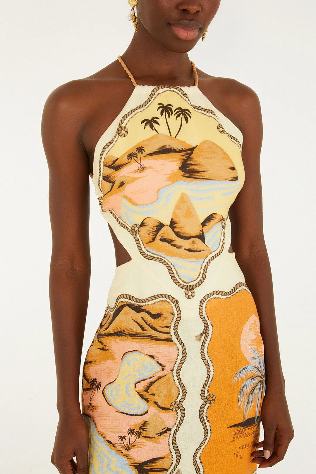 Multicolor Rio Souvenir Scarves Rope Straps Maxi Dress sold by FARM Rio product image thumbnail 2