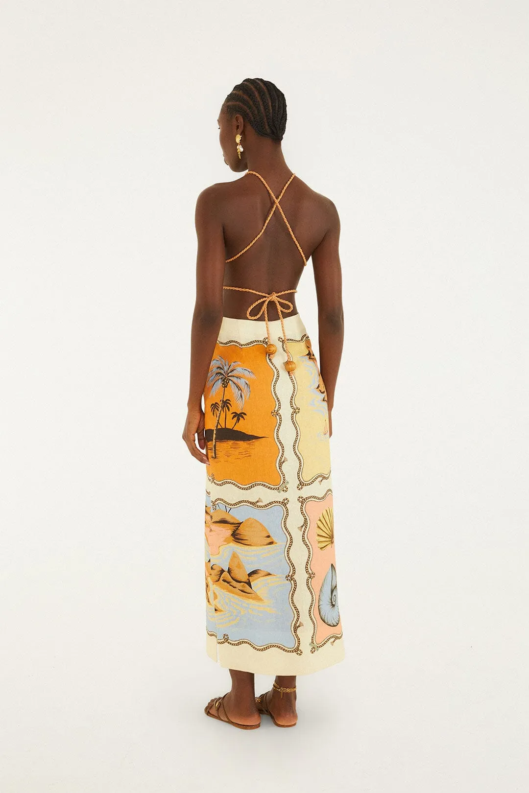 Multicolor Rio Souvenir Scarves Rope Straps Maxi Dress sold by FARM Rio product image thumbnail 3