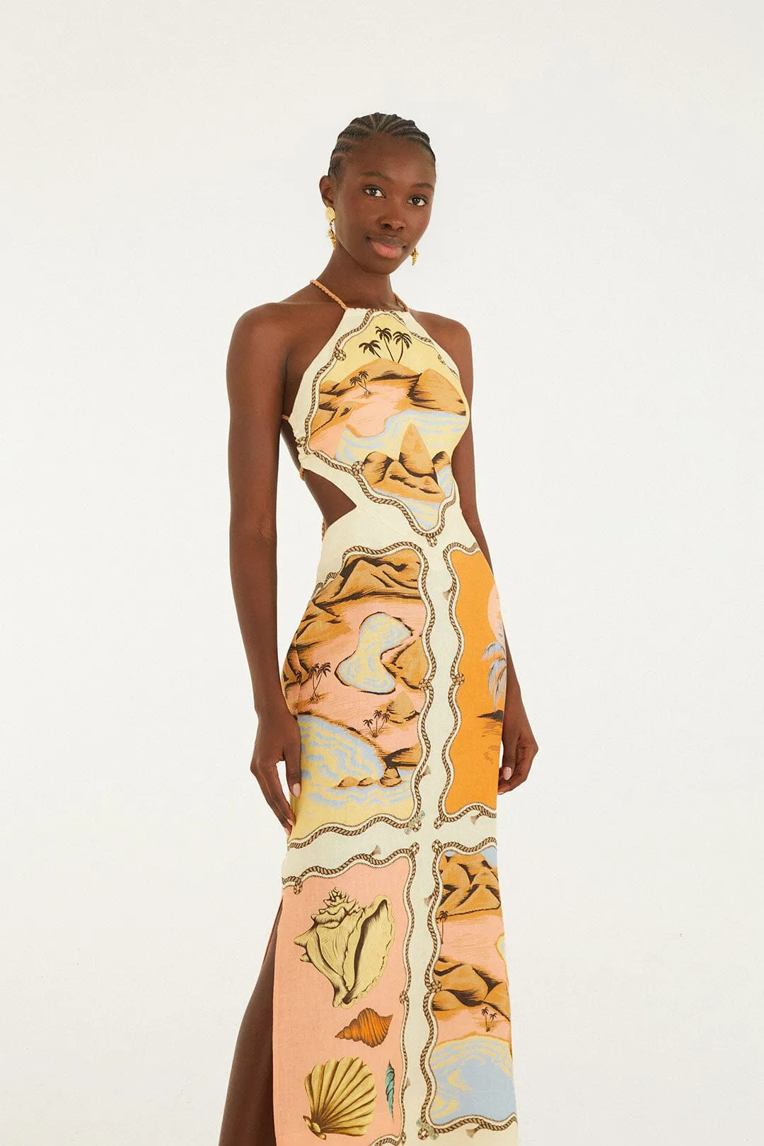 Multicolor Rio Souvenir Scarves Rope Straps Maxi Dress sold by FARM Rio product image thumbnail 4