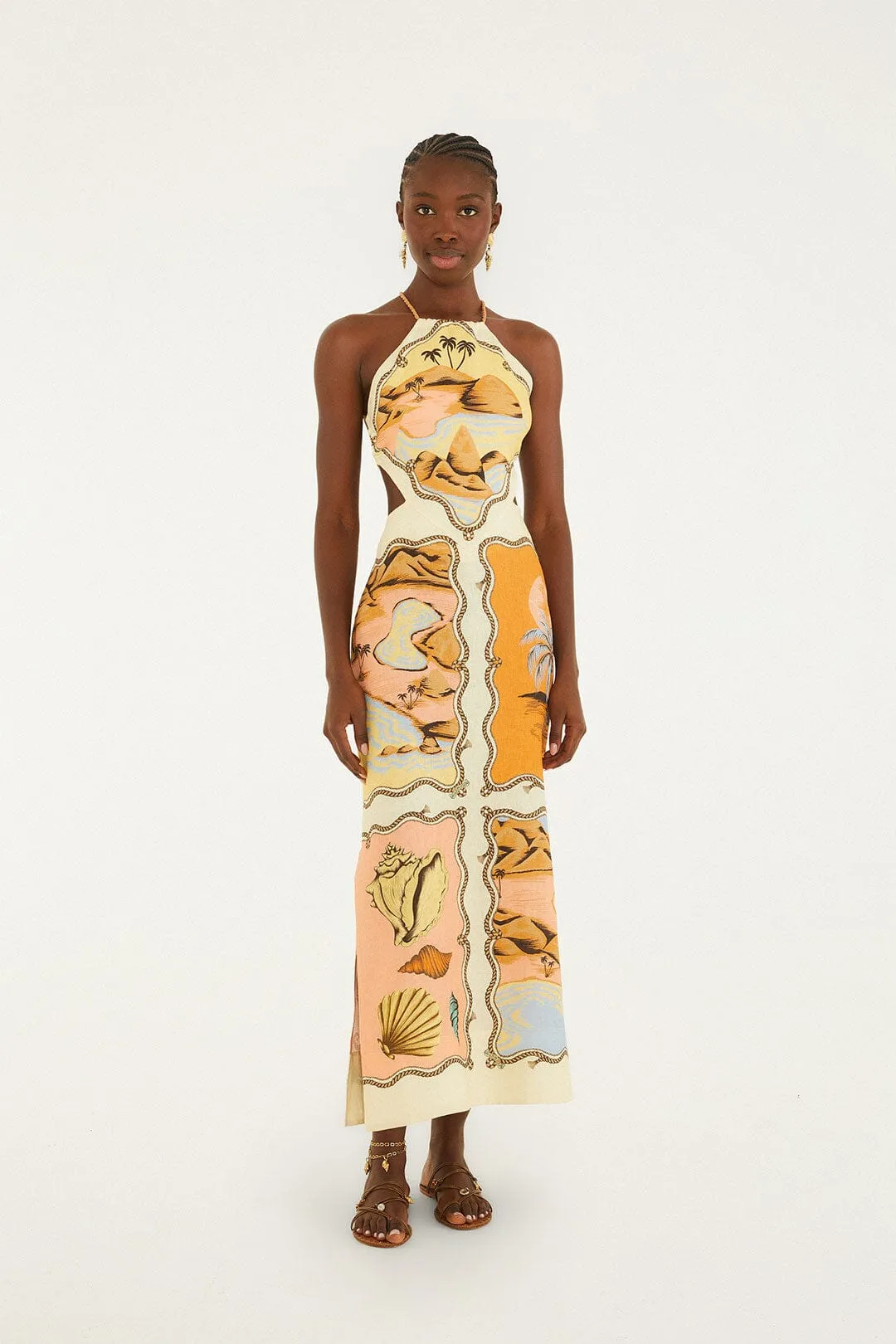 Multicolor Rio Souvenir Scarves Rope Straps Maxi Dress sold by FARM Rio