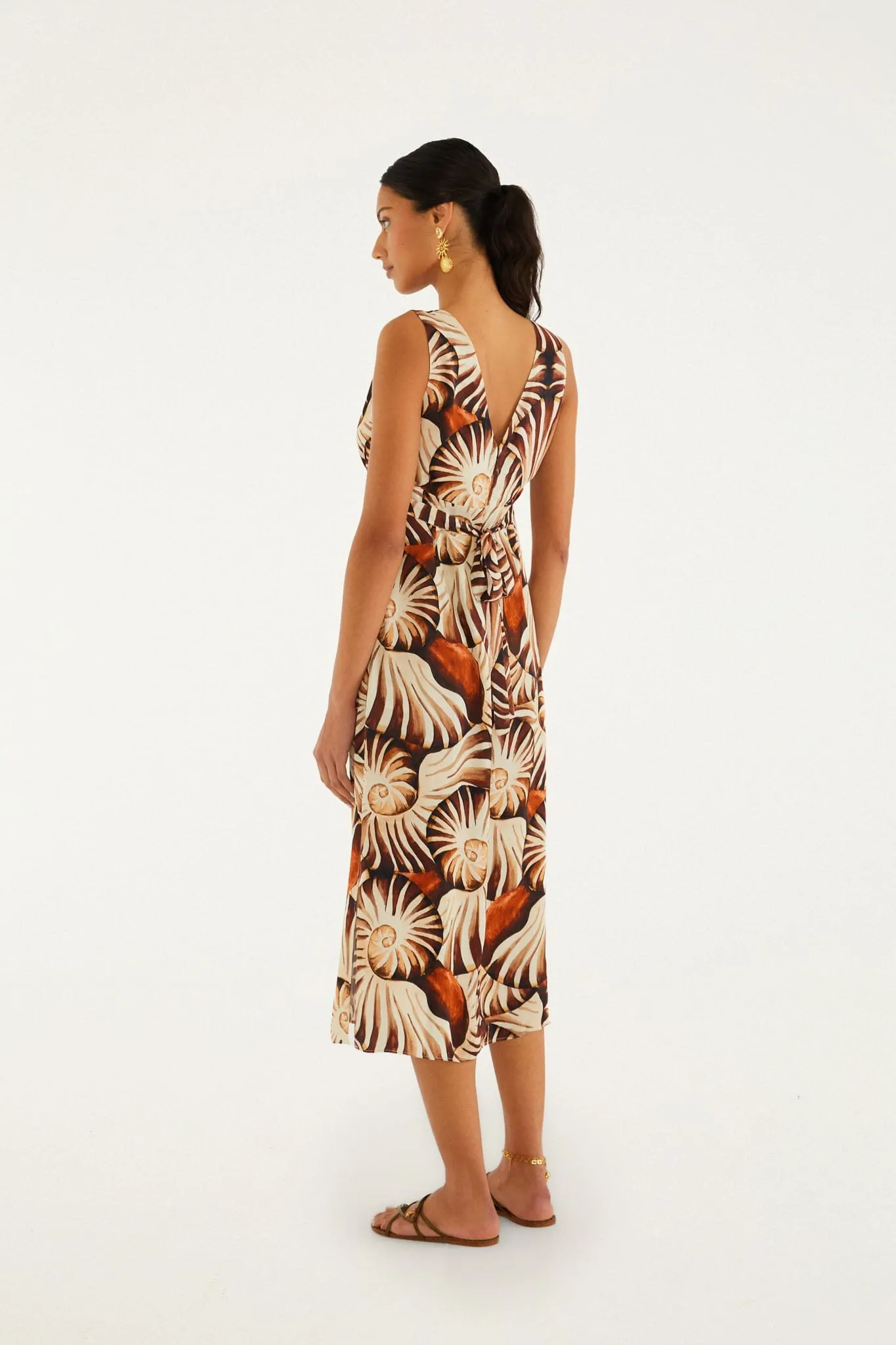 Multicolor Ammonite Buttoned Midi Dress sold by FARM Rio product image thumbnail 3