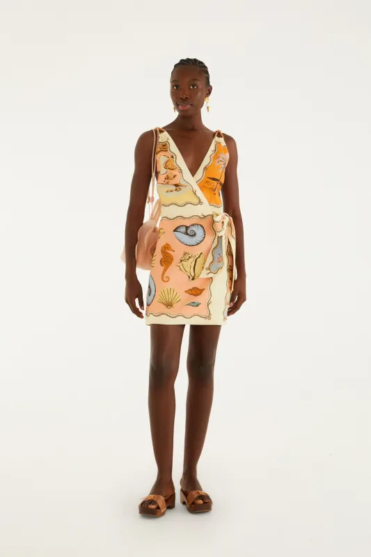 Multicolor Rio Souvenir Scarves Rope Straps Mini Dress made by FARM Rio