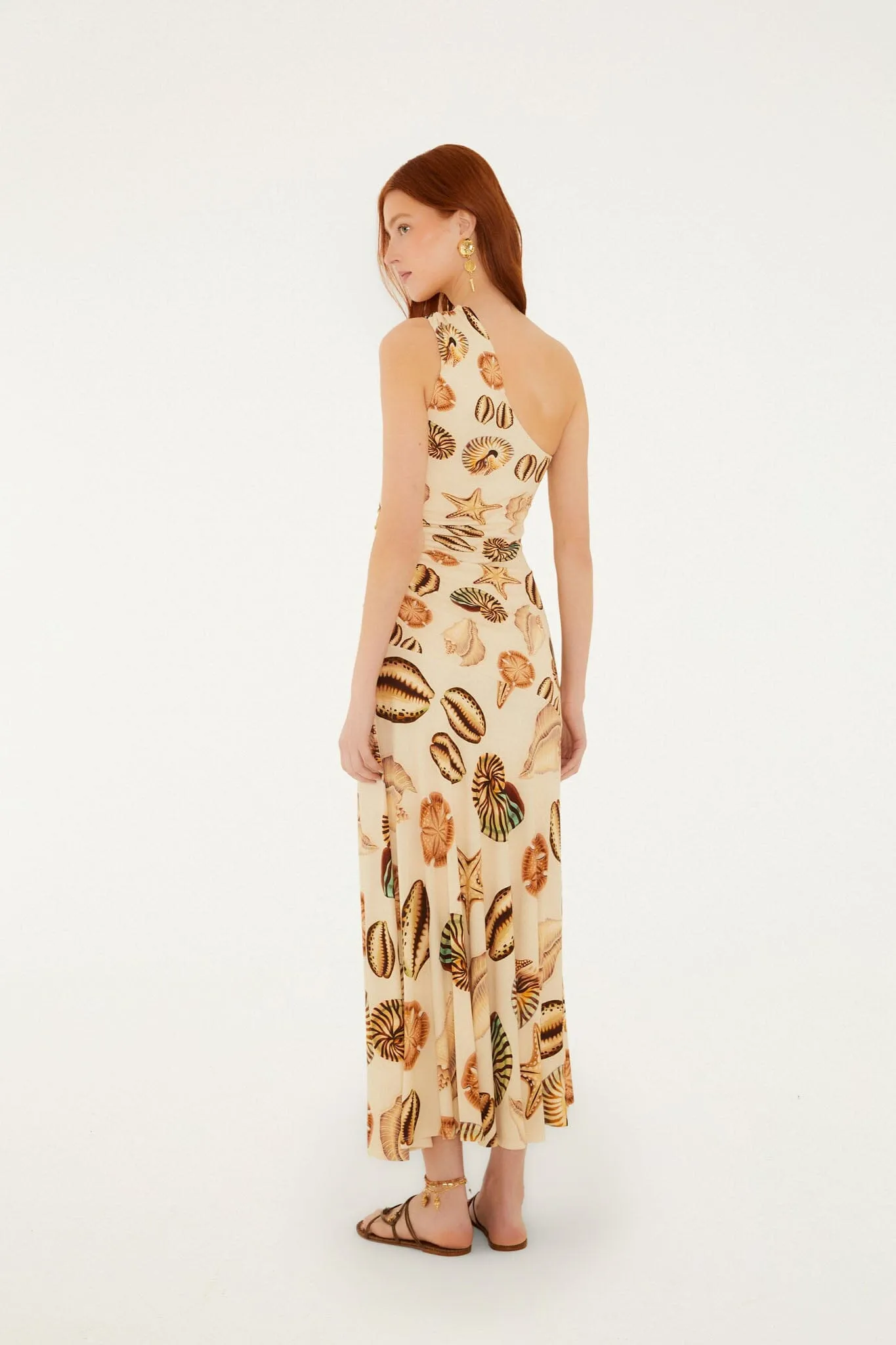 Sand Marine Shells Tassel One-Shoulder Maxi Dress sold by FARM Rio product image thumbnail 3