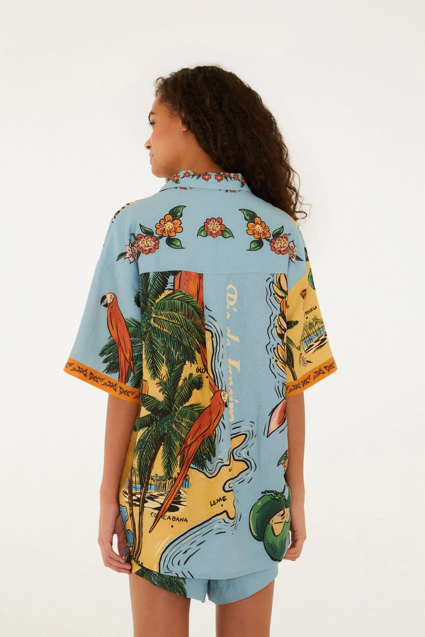 Multicolor Beaches Path Buttoned Shirt sold by FARM Rio product image thumbnail 3
