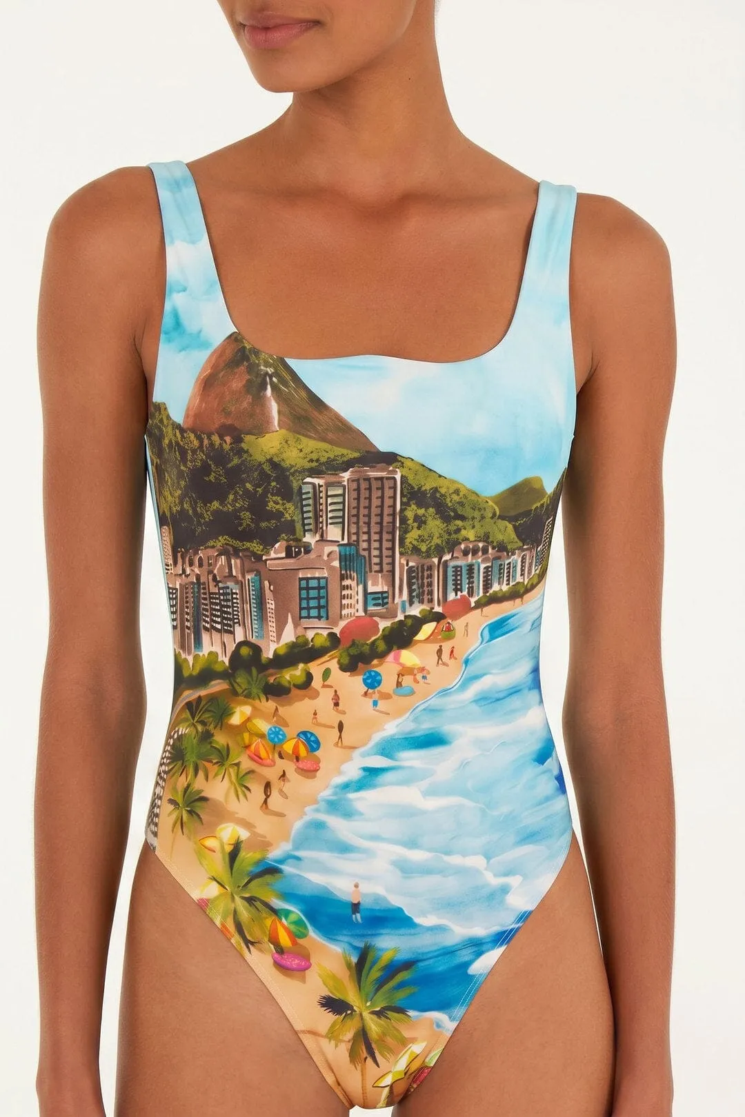 Multicolor Copacabana Beach One Piece sold by FARM Rio product image thumbnail 2