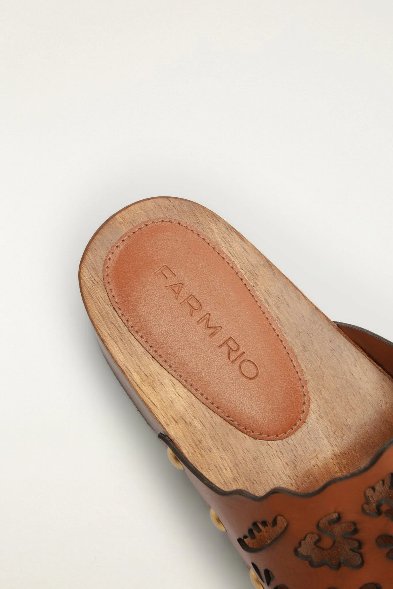 Brown Lace Leather Clog sold by FARM Rio product image thumbnail 4
