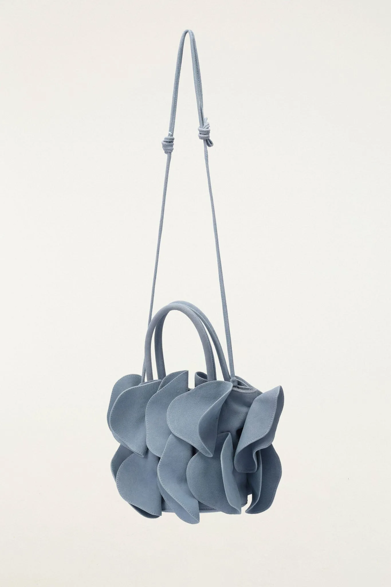 Light Blue Suede Flower Handbag sold by FARM Rio product image thumbnail 3