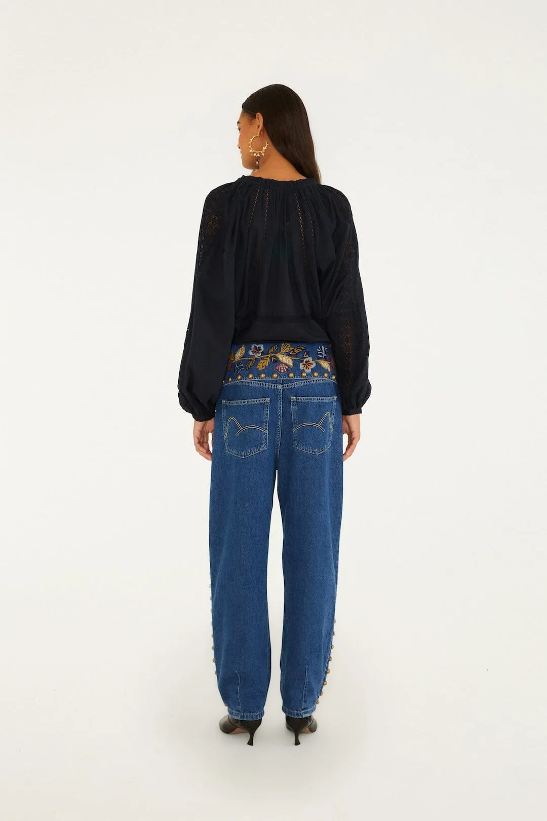 Balloon Golden Tassels Denim Pants sold by FARM Rio product image thumbnail 2