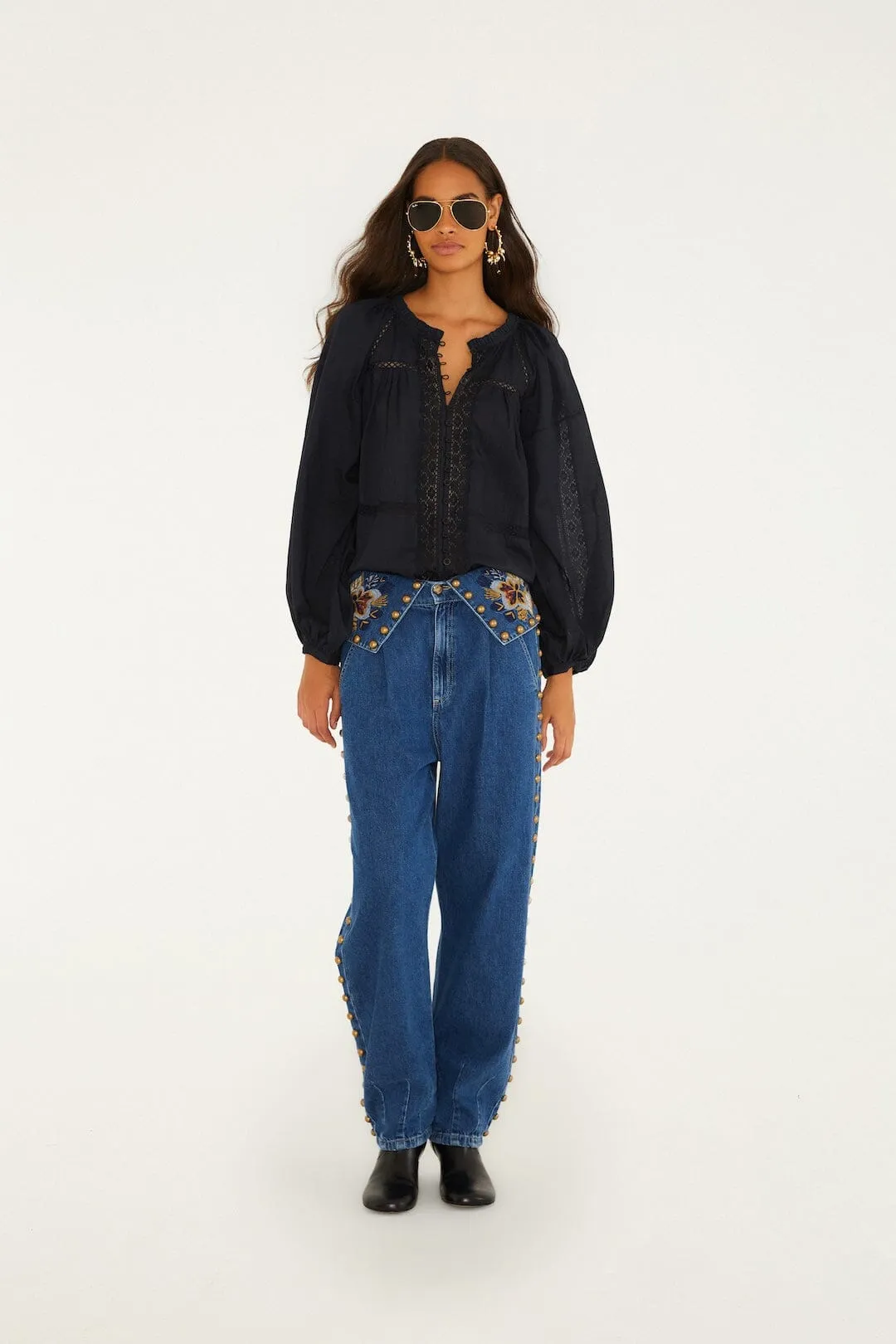 Boho Lace Long Sleeve Blouse sold by FARM Rio product image thumbnail 4