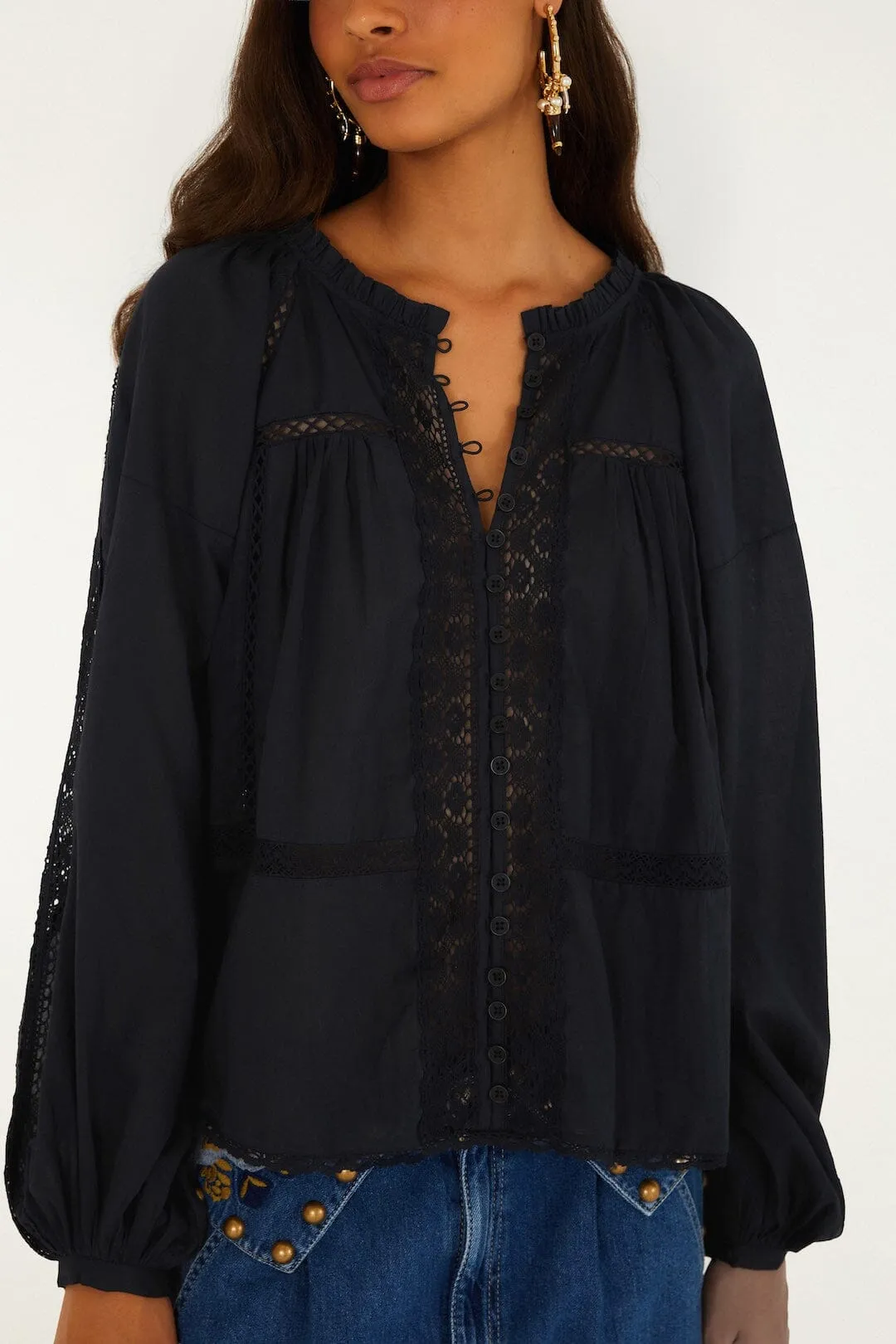 Boho Lace Long Sleeve Blouse sold by FARM Rio product image thumbnail 2