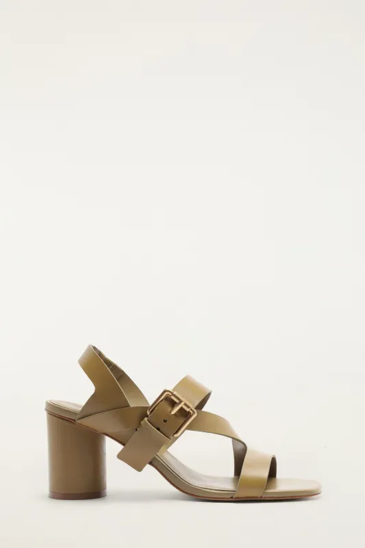 Buckle Block Helled Sandal made by FARM Rio