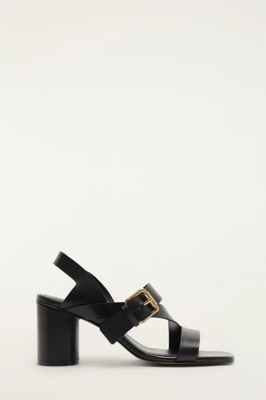 Buckle Block Helled Sandal made by FARM Rio