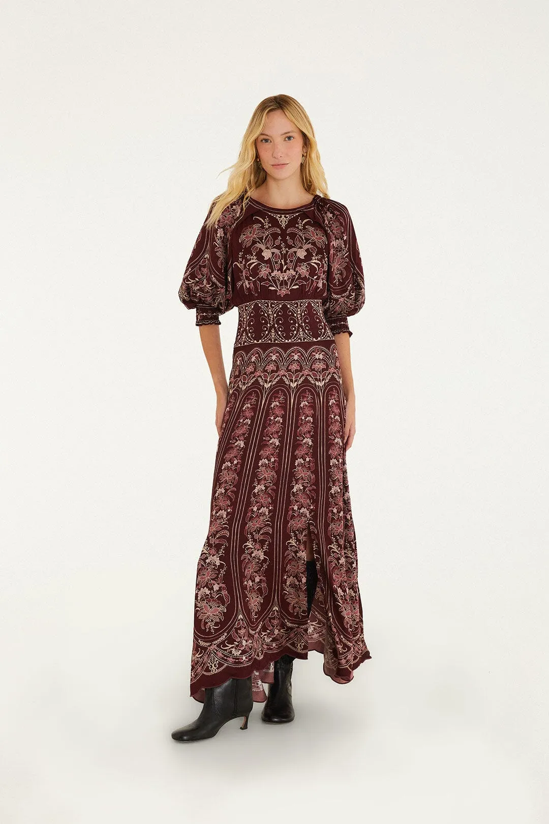 Liz Puff Sleeve Maxi Dress sold by FARM Rio
