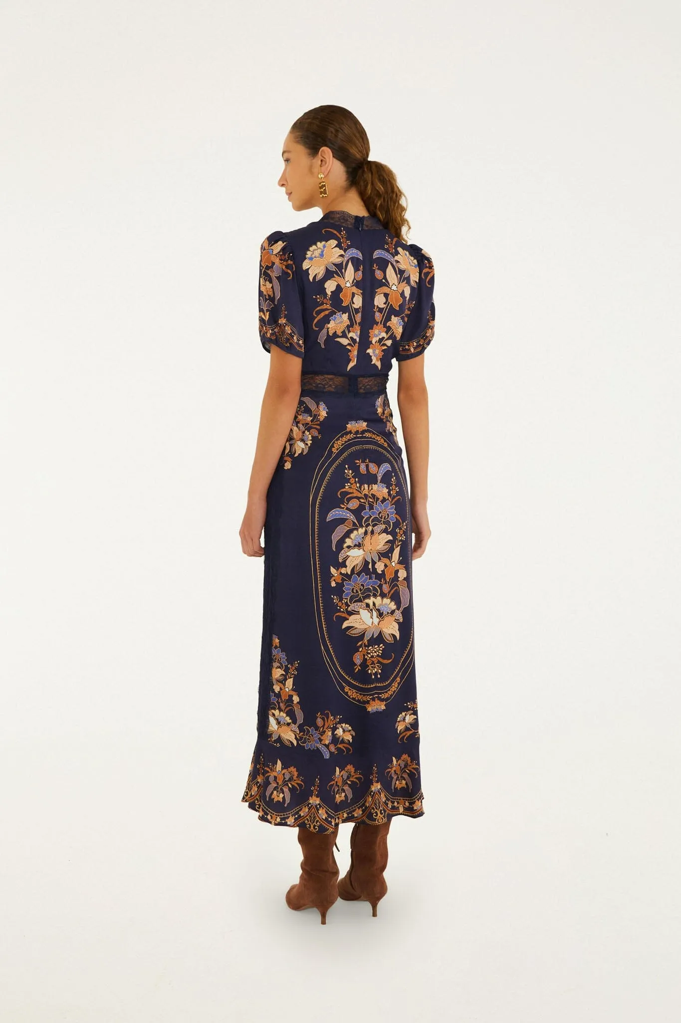 Lara Lace Puff Sleeve Maxi Dress sold by FARM Rio product image thumbnail 3