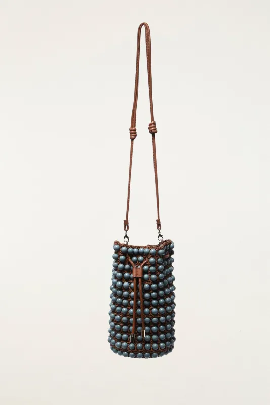 Beaded Macrame Bucket Bag made by FARM Rio