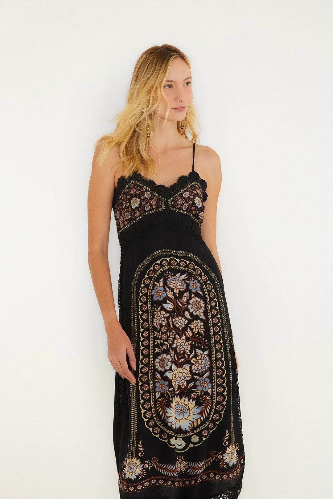 Daniela Lace Sleeveless Midi Dress sold by FARM Rio product image thumbnail 4