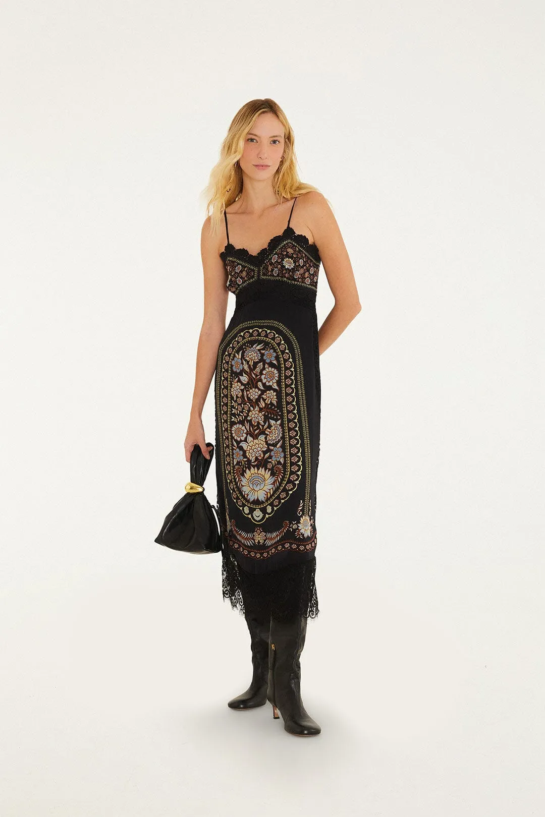 Daniela Lace Sleeveless Midi Dress sold by FARM Rio